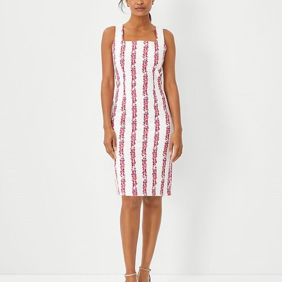 Ann Taylor Dresses & Skirts - Ann Taylor Floral Square Neck Sheath Dress